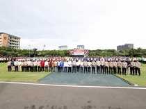 Pesan Kapolda Jatim Saat Apel Kebangsaan Bareng Serikat Pekerja dan Buruh
