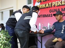 Buruh Apresiasi Polresta Malang Kota Gelar Bakti Kesehatan Gratis