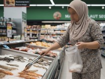 Ogah Rugi, Wanita Ini Pakai Trik Licik Saat Beli Udang di Supermarket
