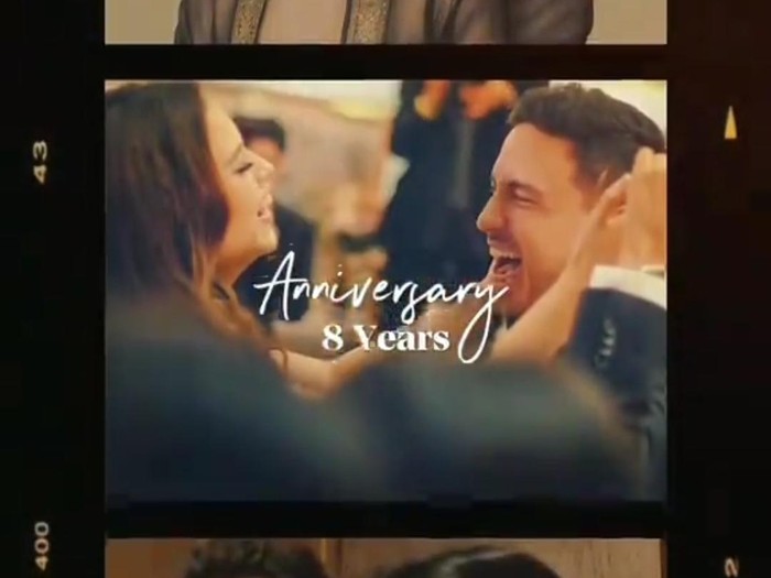 Foto dalam kolase yang diunggah Hamish Daud dalam rangka anniversary ke-8 pernikahan dengan Raisa.
