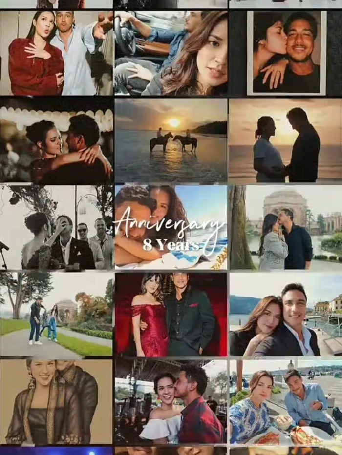 Hamish Daud Foto dalam kolase yang diunggah Hamish Daud dalam rangka anniversary ke-8 pernikahan dengan Raisa.
