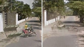 Pemandangan Jalan Acak 7°5516S 112°0840E Foto: Boredpanda