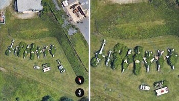 Sekelompok MiG, di samping beberapa helikopter Rusia, tersembunyi di bawah pepohonan. Helikopter ini berada di Lapangan Udara Phillips Army di sebelah Aberdeen Proving Grounds. Sepertinya 3 MiG-21 yang hampir utuh, dan bagian tengah badan pesawat dari MiG-23 dan MiG-29. Helikopter-helikopter itu terlihat seperti Mi-24 Hind dan mungkin Mi-8. Foto: Boredpanda