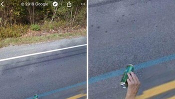 Pengemudi Mobil Google Melempar Kaleng Terbuka Foto: Boredpanda
