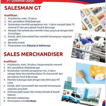 Lowongan PT Sukanda Djaya