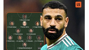 Semalam untuk pertama kalinya Ekitike dan Isak main bersama dan Mo Salah dicadangkan. Foto: X.com