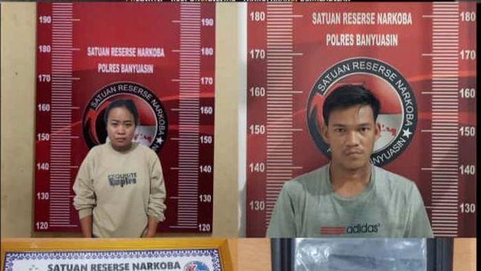 Satresnarkoba Polres Banyuasin Ringkus Pasutri Pengedar Narkoba