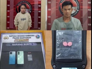 Satresnarkoba Polres Banyuasin Ringkus Pasutri Pengedar Narkoba
