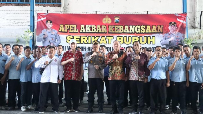 Polres Mojokerto Kota gelar Apel Kebangsaan Buruh