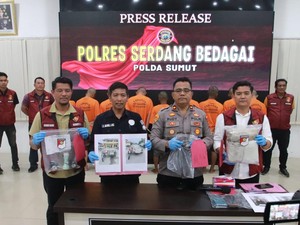 Curi Mesin-Besi Senilai Rp 150 Juta dari Gudang di Sergai, 9 Maling Ditangkap