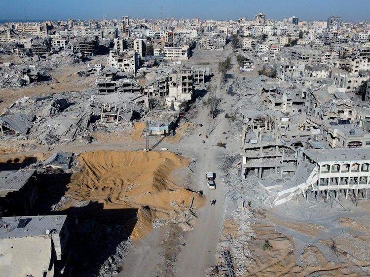 Potret dari Udara Kota yang Hancur di Gaza