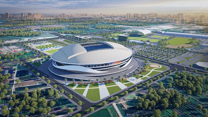 PVF Stadium yang akan menjadi kandang baru bagi Timnas sepak bola Vietnam.
