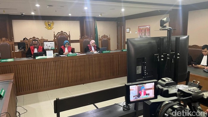 Sidang online Ammar Zoni. (Rumondang/detikcom)