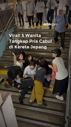 Video: Viral! 5 Wanita Tangkap Pria Cabul di Kereta Jepang