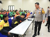 Polres Malang Gelar Apel dan Deklarasi Damai Bareng Komunitas Ojol