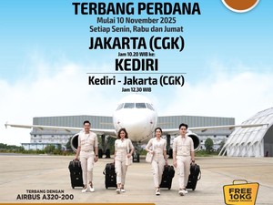 Super Air Jet Bakal Awali Penerbangan Jakarta-Kediri di Hari Pahlawan