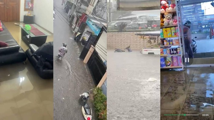 Kondisi banjir di kawasan LembangBandung Barat.