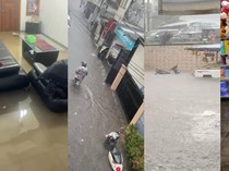 Hujan Deras Guyur Lembang, Air Masuk ke Toko dan Rumah Warga