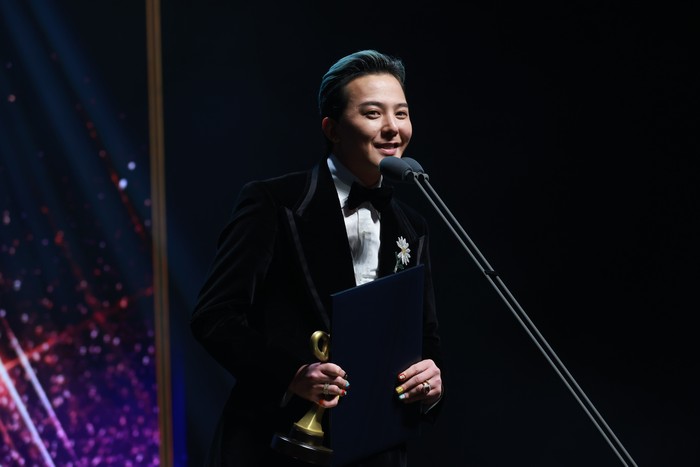 Artis Korea menerima penghargaan di Korea Popular Culture and Arts Awards 2025 digelar Kamis (23/10/2025) di Teater Nasional, Seoul, Korea Selatan.