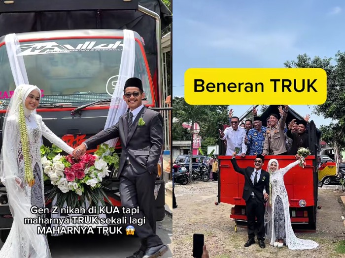 Pasangan Gen Z viral karena menikah di KUA dengan mahar satu unit truk. Suasana pernikahan di Solo, Jawa Tengah ini langsung viral di media sosial.