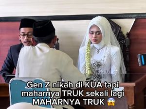 Viral Pasangan Gen Z Nikah Sederhana di KUA, Maharnya Bikin Melongo