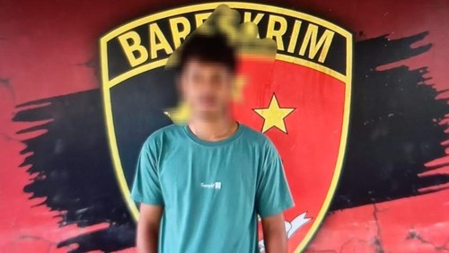 Pelaku pelecehan terhadap adik ipar di Dompu NTB inisial W (29). (Humas Polres Dompu)