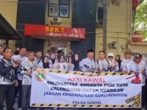 PGRI Palembang Dampingi Guru SMKN 7 Buat Laporan ke Polda Sumsel