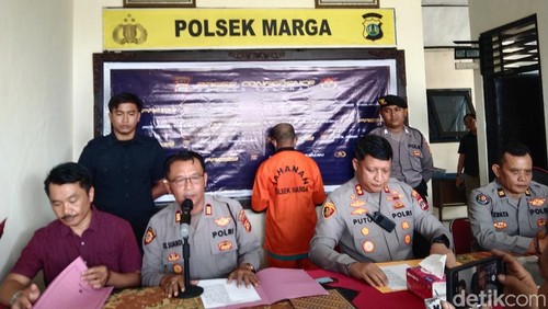 Polsek Marga mengungkap kasus tindak pidana pencurian HP di Banjar Babakan, Desa Cau Belayu, Jumat (24/10/2025).