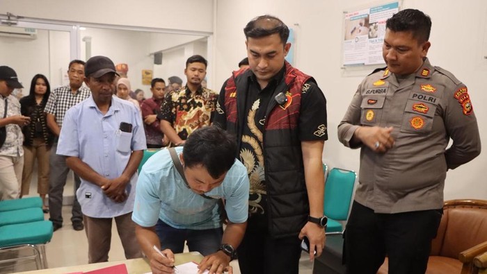 Sengketa lahan perkebunan di Rokan Hilir, Riau berakhir damai. Pihak warga dan perusahaan perkebunan juga sepakat mencabut laporan polisi. (dok Istimewa)