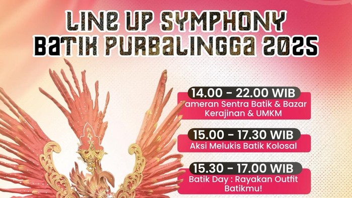 Line Up Symphony Batik Purbalingga 2025 Line Up Symphony Batik Purbalingga 2025, Sabtu (25/10/2025).