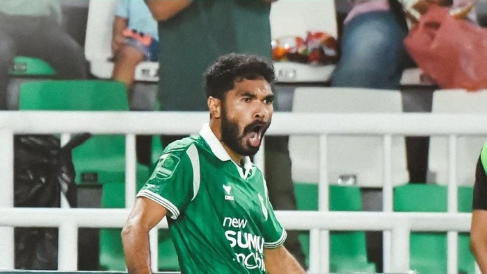 Rifal Lastori usai mencetak gol saat PSMS Medan melawan Persiraja Banda Aceh. (Dok. Instagram PSMS Medan) Rifal Lastori usai mencetak gol saat PSMS Medan melawan Persiraja Banda Aceh. (Dok. Instagram PSMS Medan)