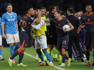 Napoli Sikat Inter, Conte Cekcok dengan Lautaro Martinez