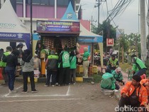 Gerai Ojol Kamtibmas Mart yang Didirikan Polresta Sidoarjo Diserbu Driver