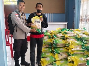 Gerakan Pangan di Meranti Riau, Polisi Salurkan 98 Ton Beras Murah
