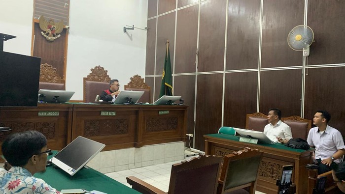 Hakim menolak permohonan praperadilan Direktur Eksekutif Lokataru, Delpedro Marhaen Rismansyah (Mulia/detikcom) Hakim menolak permohonan praperadilan Direktur Eksekutif Lokataru, Delpedro Marhaen Rismansyah (Mulia/detikcom)