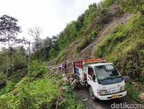Jalan Pengasih-Girimulyo Kulon Progo Masih Tertutup Longsor, Warga Sambat