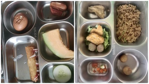 Menu MBG yang dibagikan kepada siswa di Kabupaten Bima, NTB, Senin (27/10/2025). (Foto: Istimewa)