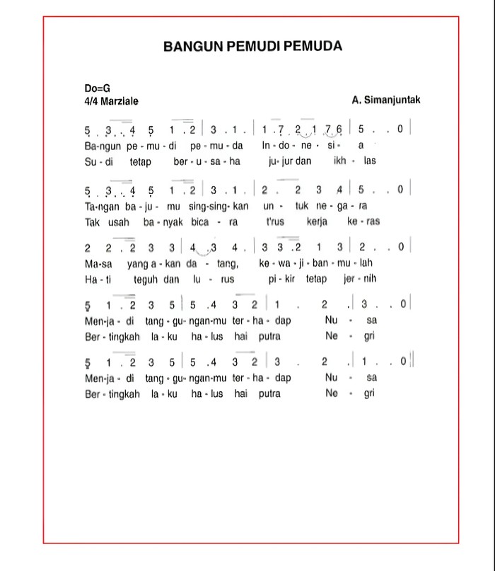 Lirik Bangun Pemudi Pemuda Lengkap dengan Makna dan Penciptanya