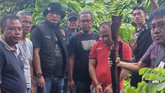 Pembunuhan di Muba Pelaku pembunuh pria yang jasadnya ditemukan dalam karung saat diamankan  polisi