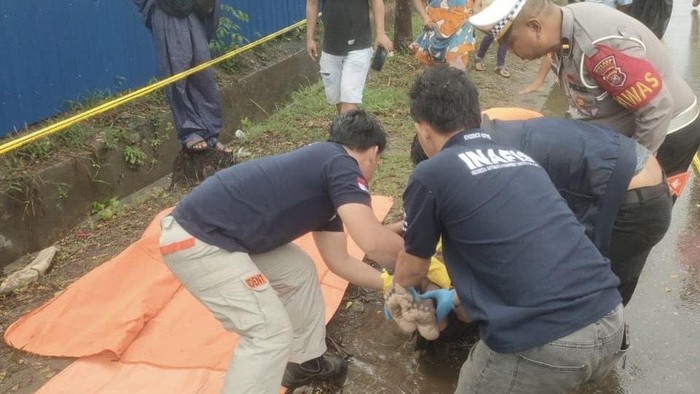 Polisi melakukan evakuasi penemuan mayat pria lansia  di pinggir jalan Kolaka, Sultra. Polisi melakukan evakuasi penemuan mayat pria lansia  di pinggir jalan Kolaka, Sultra.