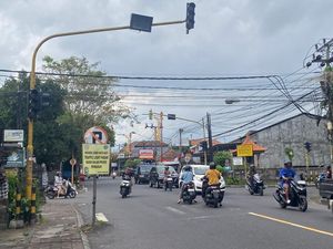 Mati Sepekan Lebih, Traffic Light di Karangasem Tak Kunjung Diperbaiki