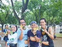 Keren! Wendi Cagur Finish Lari 21K, Sempat Nyerah di 18K