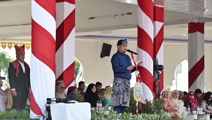 Hari Sumpah Pemuda Gubsu Bobby Nasution saat Upacara Peringatan Sumpah Pemuda tahun 2025