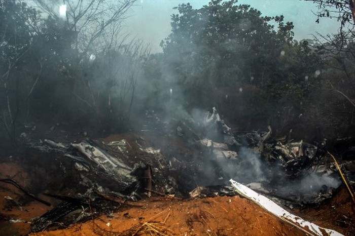 KENYA-AVIATION-ACCIDENT The wreckage of a plane lies scattered at the crash site in Mwangoni village, Kwale County, on October 28, 2025. A small plane travelling from Kenyas coast crashed on October 28, 2025, killing all 11 people on board, most of them foreigners, the airline said.
The small plane was en route to Kichwa Tembo -- an airstrip located in the Maasai Mara National Park -- from the tourist hotspot of Diani when it came down at around 5:30 am local time (0230 GMT). (Photo by Mwajabe Omar / AFP)