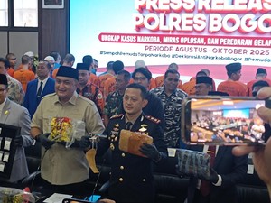 155 Tersangka Narkoba Ditangkap di Bogor dalam 3 Bulan, 4,4 Kg Sabu Disita