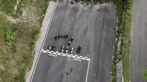 Sirkuit drag race Desa Landih, Bangli, Bali. (Google Maps/Rocky Vision/2024)