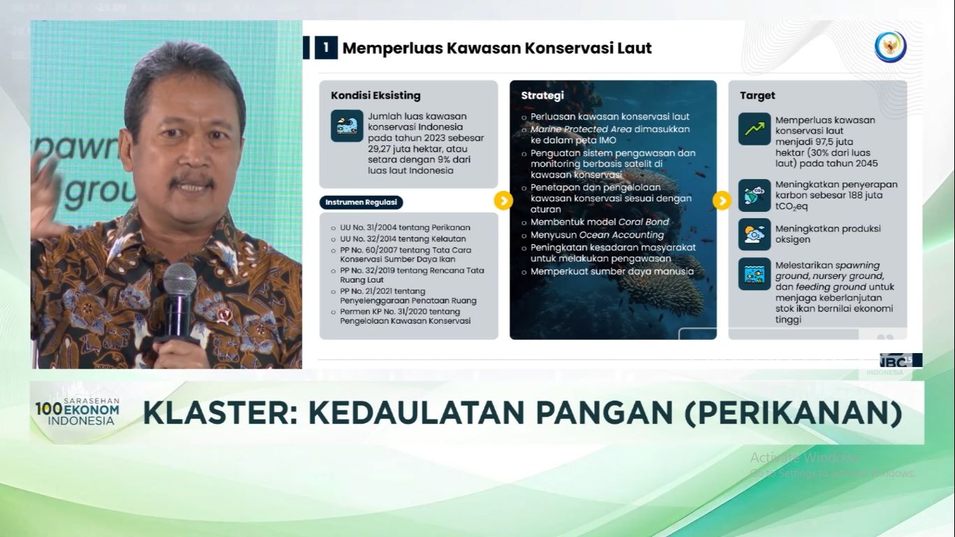 Trenggono Bahas  Ekonomi Biru Wujudkan Kedaulatan Pangan Bareng 100 Ekonom  (CNBC Indonesia TV) Trenggono Bahas  Ekonomi Biru Wujudkan Kedaulatan Pangan Bareng 100 Ekonom  (CNBC Indonesia TV)