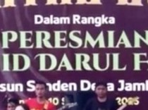 Viral Peresmian Masjid Ngundang Biduan, Ternyata Salah Banner