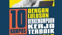 Infografis: 10 Kampus dengan Lulusan Berkemampuan Kerja Terbaik di Indonesia Infografis: 10 Kampus dengan Lulusan Berkemampuan Kerja Terbaik di Indonesia