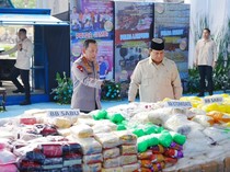 Presiden Prabowo Musnahkan 214 Ton Narkoba, Ada 43 Kg Sabu dari Sulteng